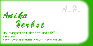 aniko herbst business card